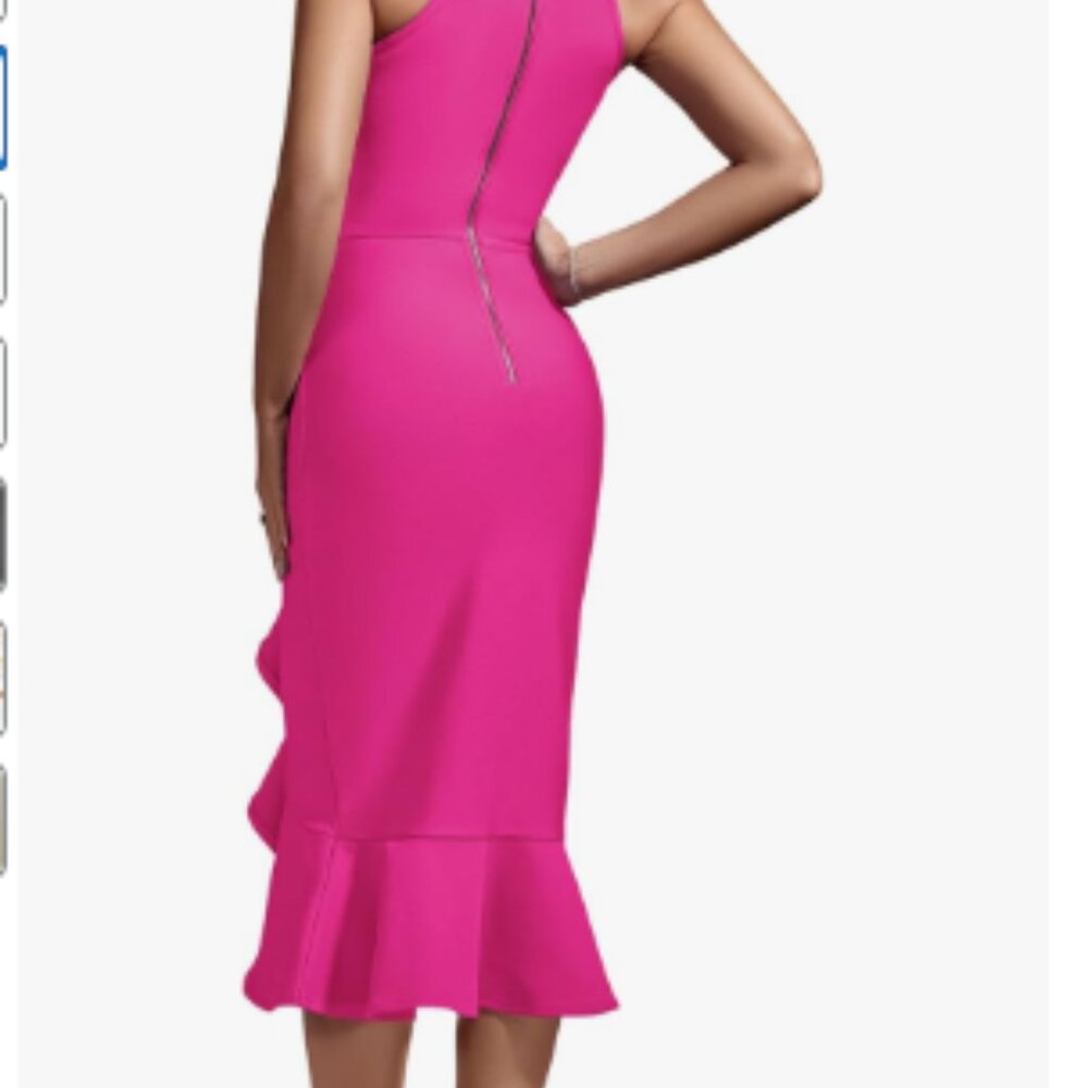 whoinshop Women's BLACK Halter Mermaid Bandage Dress | L | NWT - Picture 8 of 12